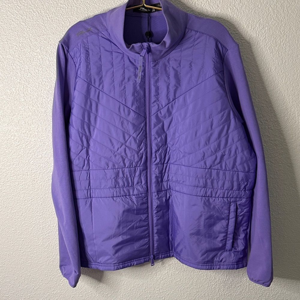 NWT- RLX- Ralph Lauren Women's Quilted lilac Purple Golf concept Jacket- Size XL